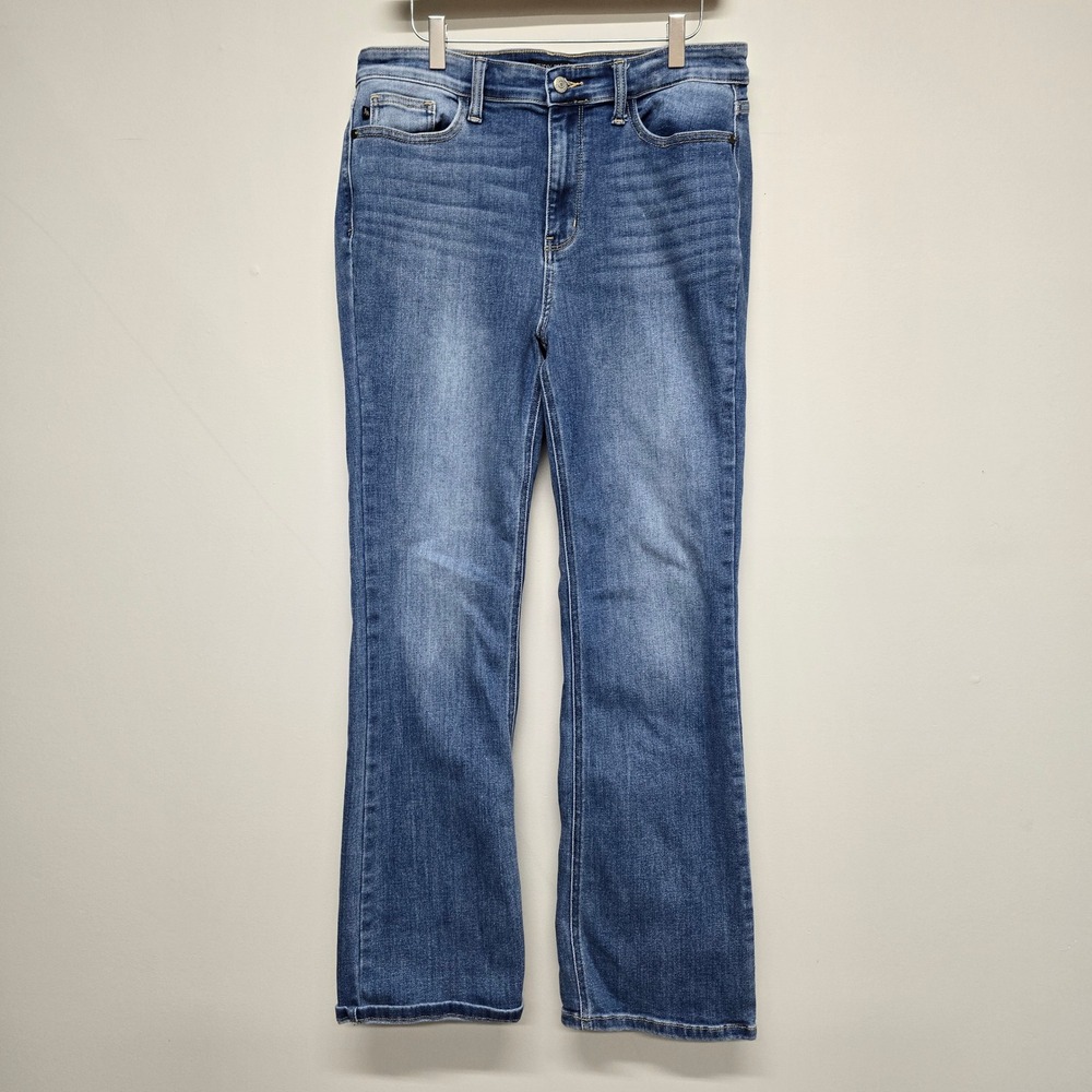 Judy Blue Bootcut Jeans Women 13/31 Blue Stretch Denim Boho Minimalist
